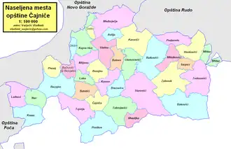 Община Чайниче на карте