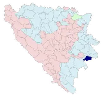 Община Чайниче на карте