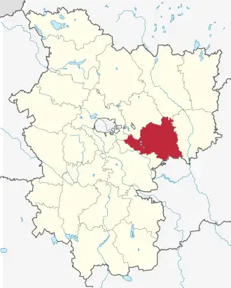 Червенский район на карте