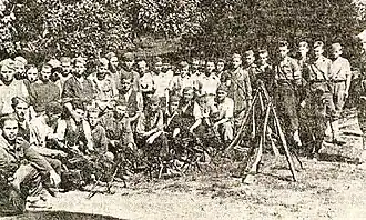 Одна из рот 4-й Словенской бригады в Локвах в Белой-Краине