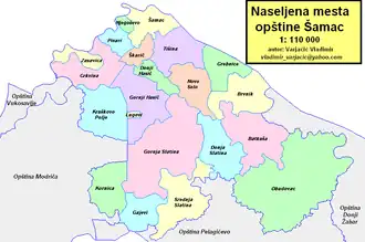 Община Шамац на карте