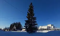 Ёлка на главной площади и Покровский храм