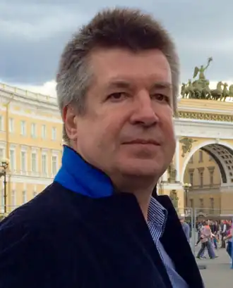 Александр Бурцев на Дворцовой площади в Санкт-Петербурге в 2016 году