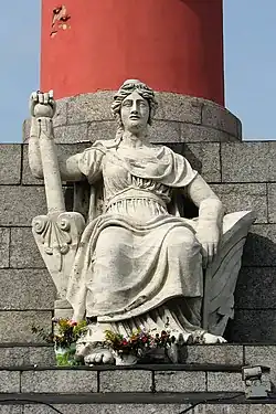 Аллегория реки Невы. Южная ростральная колонна. Скульптор Франсуа Тибо