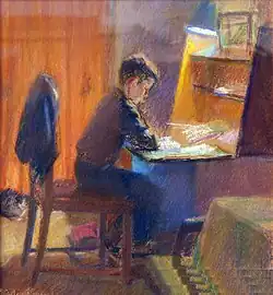 Алёша за уроками, 1966.