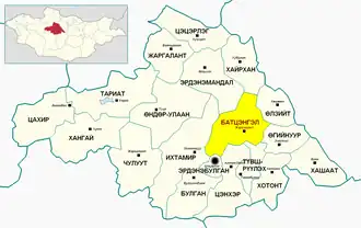 Батцэнгэл на карте