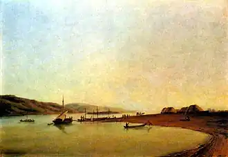 «Перевоз через Волгу в Симбирске», худ. Иванов А. И.