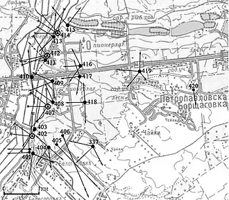 Схема третьего батальонного района обороны