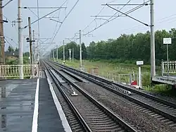 Вид в юго-восточном направлении, в сторону платформы Бабино-2