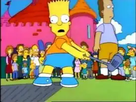 Лиза обучила Барта гольфу и физически, и психологически.