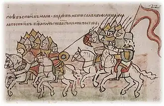 Бегство войск Глеба Рязанского под натиском полков Всеволода III