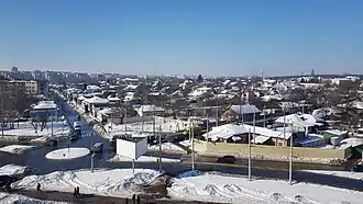 историческая местность Берёзки: прямо улица Любомира Боднарука, справа — 1 Маявид в направлении реки Стрижень