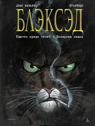 Обложка комикса «Где-то среди теней» с изображением Блэксэда