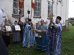 Божественная литургия д. Кирва в 2017 году