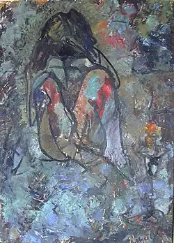 Плачущая. Холст, масло. 87х63. 1969