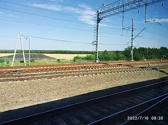 На дальнем плане видны пути старой линии через Чертково
