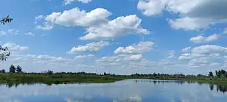 Вид на озеро летом 2021 года