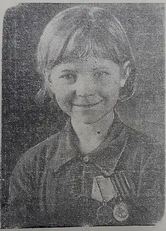 Ученица первого класса Торопецкой неполной средней школы № 1 Вера Иванова в 1945 году