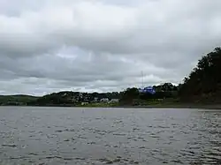 Село Верхняя Эконь, вид с акватории Амура.