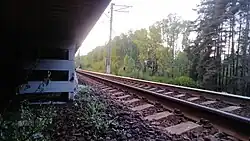 Вид из под платформы в сторону Люберец