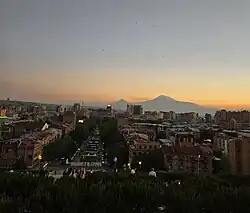 Вид на Арарат на закате