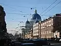 Вид на Троице-Измайловский собор с 1-й Красноармейской улицы
