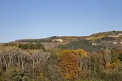 Вид с Сосновой горы на Джинальский хребет, октябрь 2023