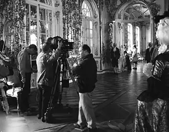 Виталий Вячеславович Мельников на съёмках фильма «Царская охота»