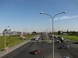 Витебский проспект, вид с Дунайского путепровода на юг