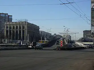 Волоколамская эстакада на Соколе.Вид в сторону Волоколамского шоссе.