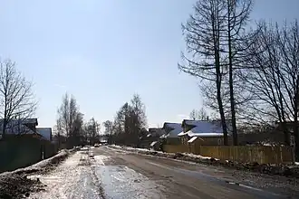 Вид на деревню с дороги Р-104