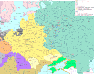 Карта Восточной Европы в первой половине XVII века
