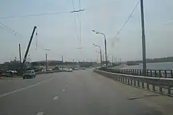 Временный обводной мост от Кремлёвской дамбы до центральной части Казани