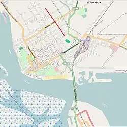 На карте Кременчуга