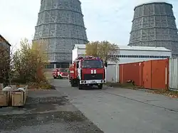 Учения пожарных на ТЭЦ