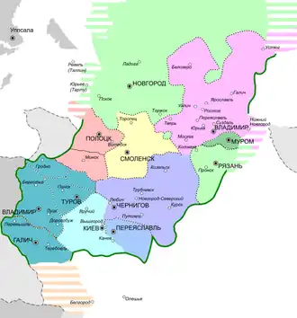 Княжества, пославшие войска в поход