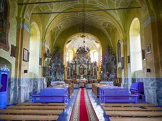 Интерьер костёла Отведения Пресвятой Девы Марии в Вишневе