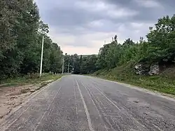 Въезд в село Лопушное