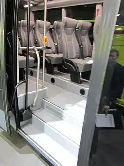 Вход в туристический автобус на базе ГАЗель City