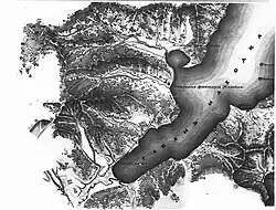 На карте (ок. 1870) к северу от ковша показано поселение финляндцев