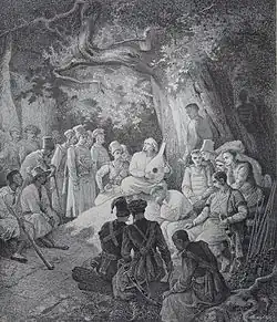 Иллюстрация А. Сластиона к поэме Тараса Шевченко «Гайдамаки». 1886 г.