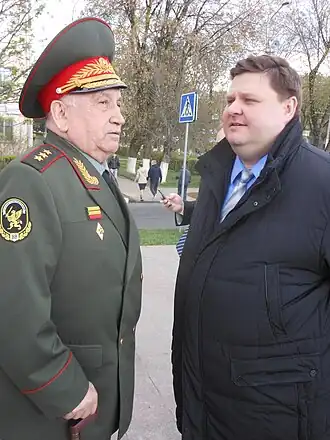 Валерий Баранов и глава Подольска Николай Пестов, 4 мая 2015 года