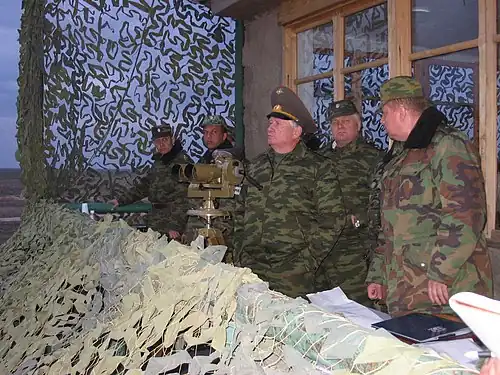 Генерал армии Баранов А. И. на учениях 58-й общевойсковой армии в Капустином Яру.