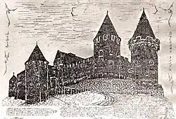 Гравюра замка XVII ст.