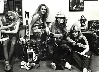 Группа «Ева» образца 1987-88 годов.Наталья Тетерина, Ольга Надточий, Любовь Трифанова, Ольга Уфимцева