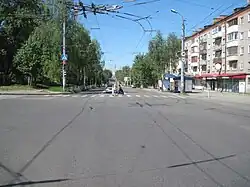 Вид на север от перекрёстка с улицей К. Либкнехта