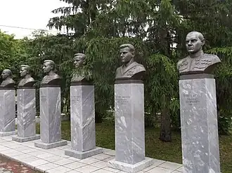 Мемориал «Аллея Славы», г. Катайск. М.С. Шумилов, А.Г. Анчугов, А.М. Ватагин, К.М. Тушнолобов, М.В. Коновалов, М.А. Чистяков