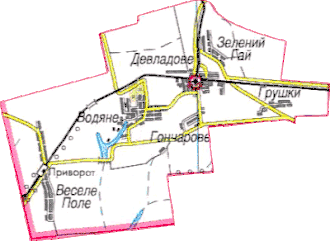 Девладовский сельский совет на карте