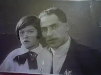 Я. Л. Аскольдов с дочерью Евгенией в 1932 году