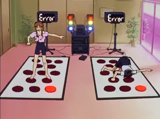 Аска Лэнгли Сорью и Синдзи Икари тренируют синхронность